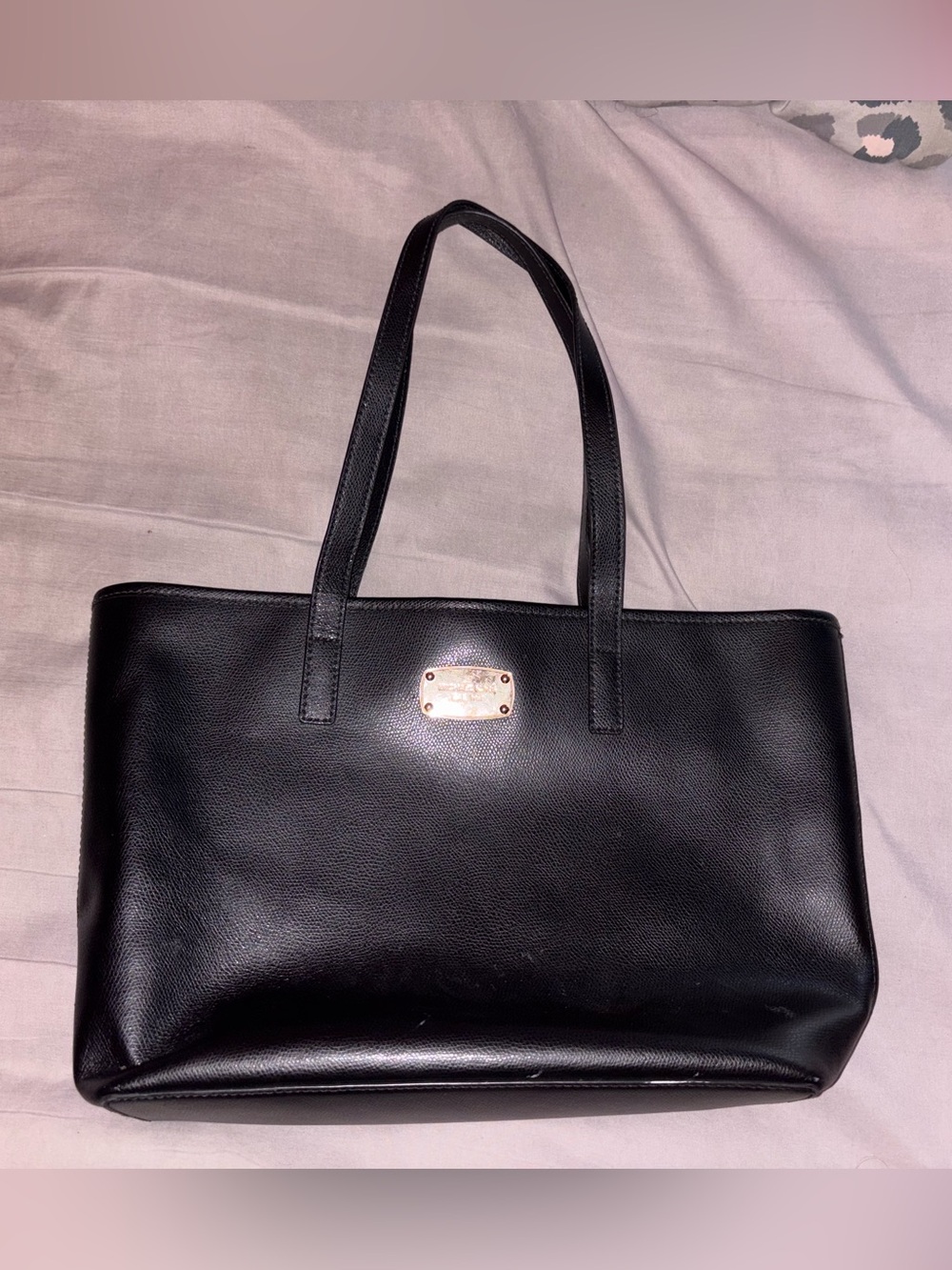 Michael Kors Black Leather Tote Shoulder Bag